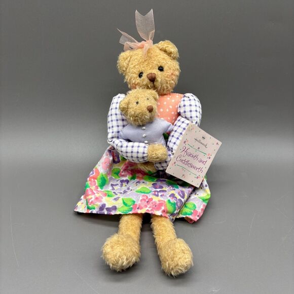 Hallmark Hyacinth and Cuddlesworth Plush Bear Floral Dress 13" Stuffed Toy Doll - Picture 1 of 7